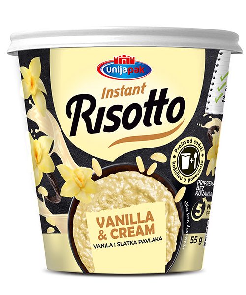 Instant risotto vanila i slatka pavlaka u čaši 55g